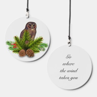 Barred Owl Wind Chime