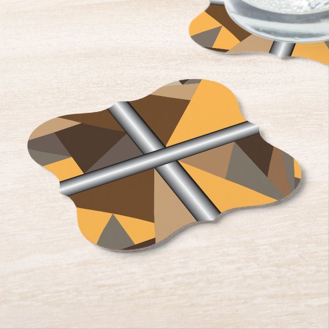 Barred Paper Coasters (Angled)