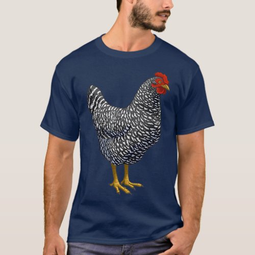 Barred Plymouth Rock Hen Chicken Lover T_Shirt