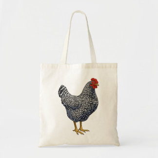 Barred Plymouth Rock Hen Chicken Lover Tote Bag