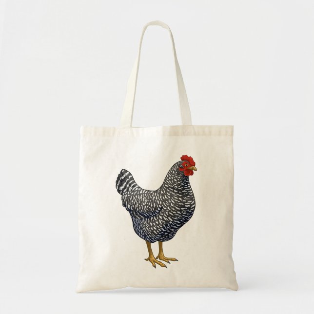 Barred Plymouth Rock Hen Chicken Lover  Tote Bag (Front)