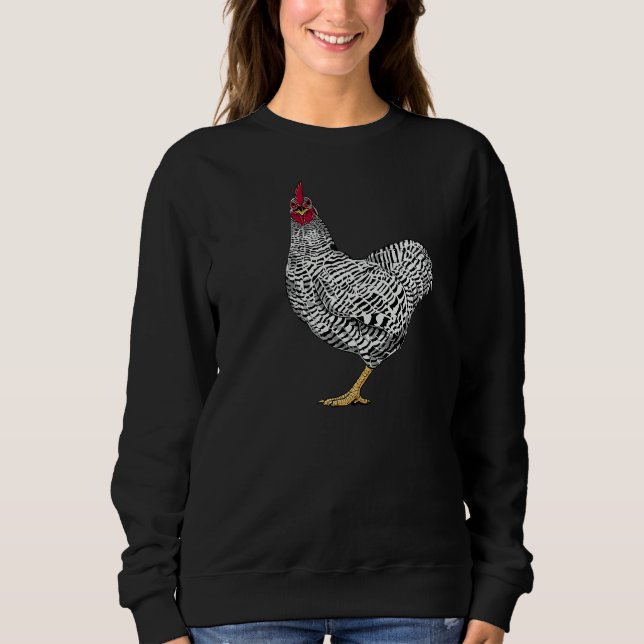 Barred Rock Chicken Sweatshirt (Front)
