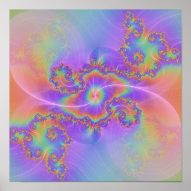 Barred Spiral (12" x 12") Art Print Poster (Front)