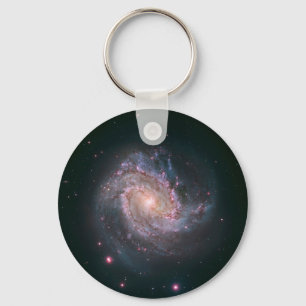 Barred Spiral Galaxy Messier 83. 2 Keychain