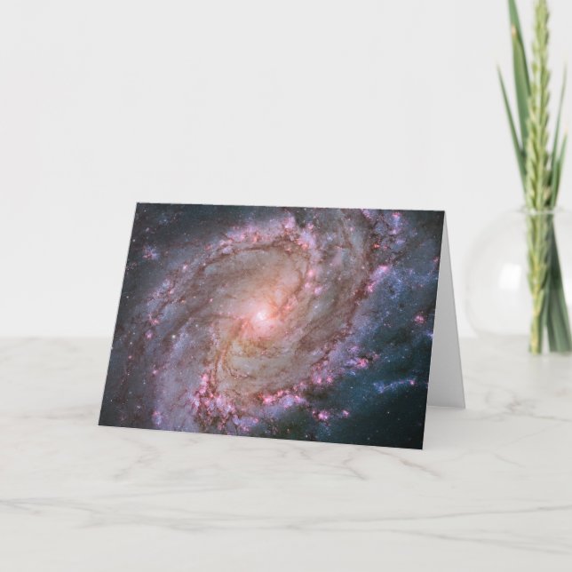 Barred Spiral Galaxy Messier 83. Card (Front)
