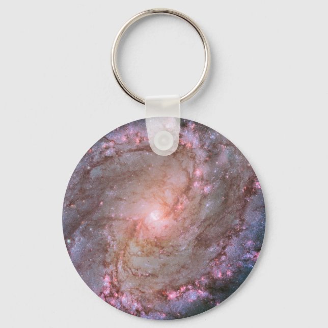Barred Spiral Galaxy Messier 83. Keychain (Front)