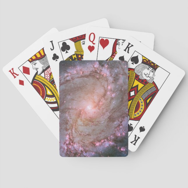 Barred Spiral Galaxy Messier 83. Poker Cards (Back)