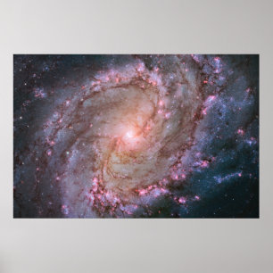 Barred Spiral Galaxy Messier 83. Poster