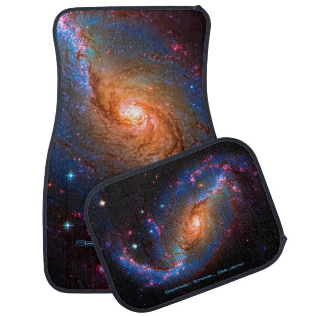 Barred Spiral Galaxy NGC 1672 outer space picture Car Mat (Set)