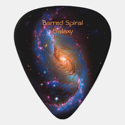 Barred Spiral Galaxy NGC 1672 outer space picture Guitar Pick