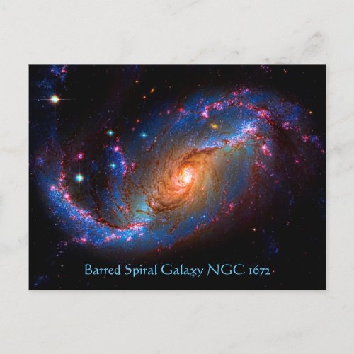 Barred Spiral Galaxy NGC 1672 Postcard