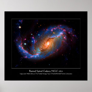 Barred Spiral Galaxy NGC 1672 Poster