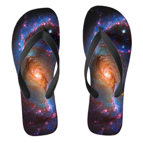 Barred Spiral Galaxy _ Outer Space Star Picture Flip Flops
