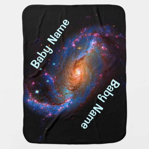 Barred Spiral Galaxy outerspace picture Stroller Blanket