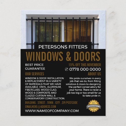 Barred Window Window  Door Fitter Company Flyer