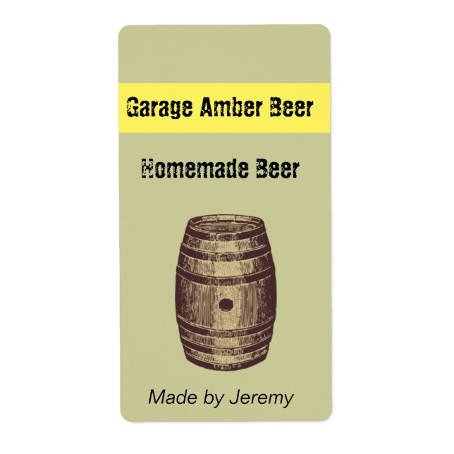 Barrel Beer Label (Front)