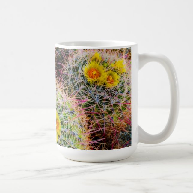 Barrel cactus close up, California Coffee Mug (Right)