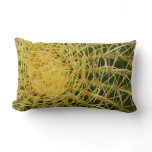 Barrel Cactus Closeup Abstract Nature Photography Lumbar Pillow