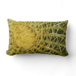 Barrel Cactus Closeup Nature Photography Lumbar Pillow