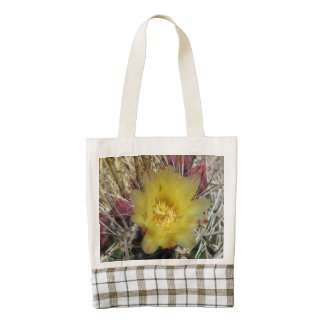 Barrel Cactus Fishhook Yellow Zazzle HEART Tote Bag
