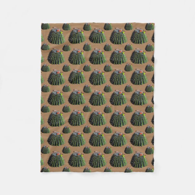 Barrel Cactus Fleece Blanket (Front)