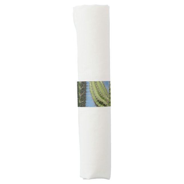 Barrel Cactus I Desert Photo Napkin Bands (Front)