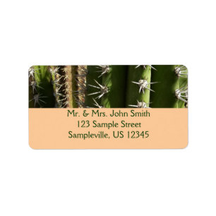 Barrel Cactus II Desert Nature Photo Label