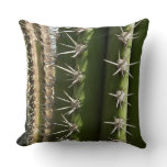 Barrel Cactus II Desert Nature Photo Throw Pillow