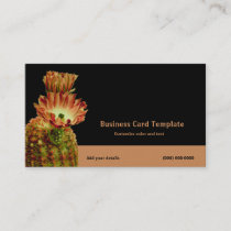 Barrel Desert Arizona Cactus Flowers Business Card