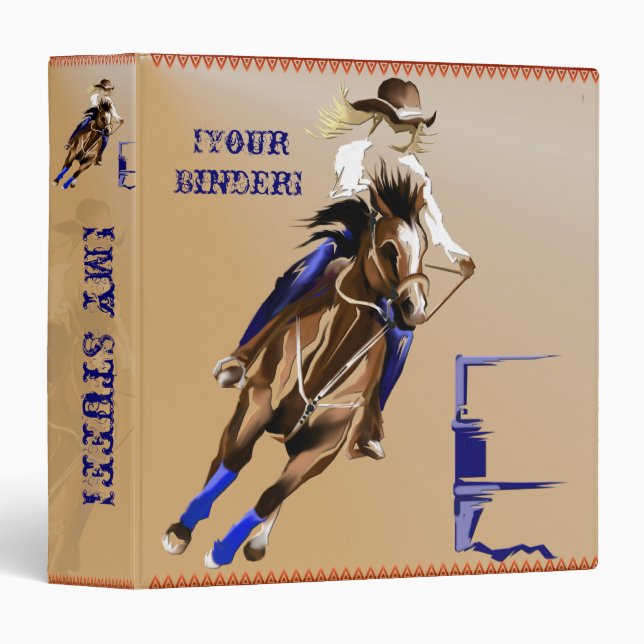 Barrel Horse binder_15_back.v4. 3 Ring Binder (Front/Spine)