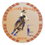 Barrel Horses Rock Sticker