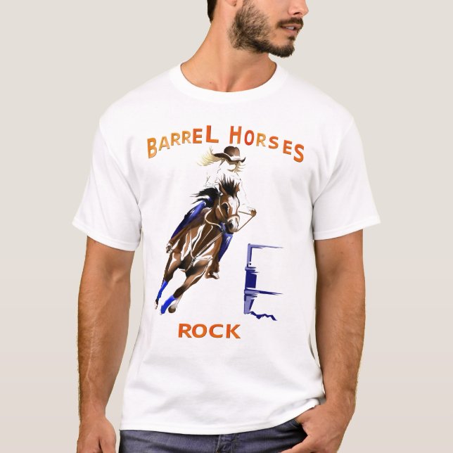 Barrel Horses Rock T-Shirt (Front)