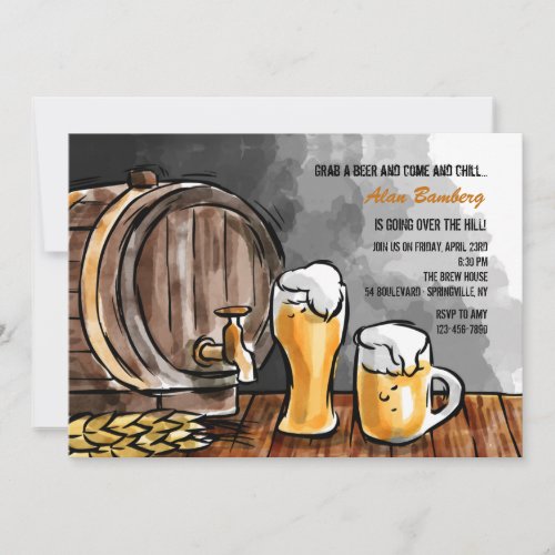 Barrel of Beer Invitation