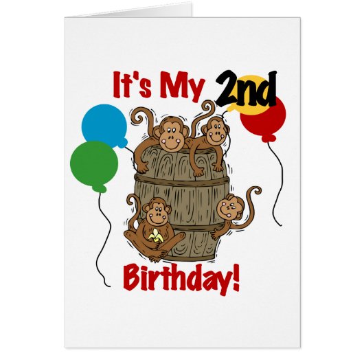 Barrel of Monkeys 2nd Birthday Tshirts and Gifts (Front)