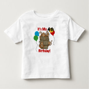 Barrel of Monkeys 4th Birthday Toddler T-shirt