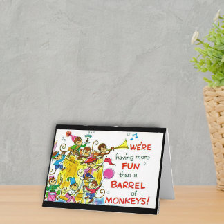 Barrel of Monkeys Fun Note Card