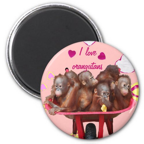 Barrel of Monkeys Orangutan Babies Magnet