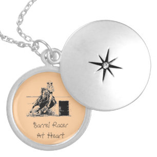 Barrel Racer At Heart Silver Plated Necklace