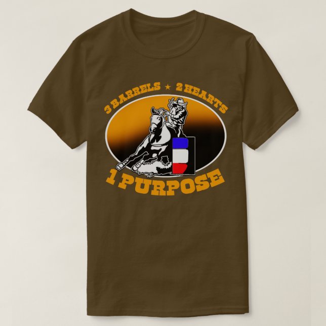 Barrel Racer Bond Between Horse and Rider T-Shirt (Design Front)
