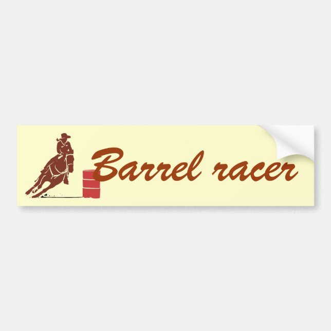 Barrel racer bumper sticker (Front)