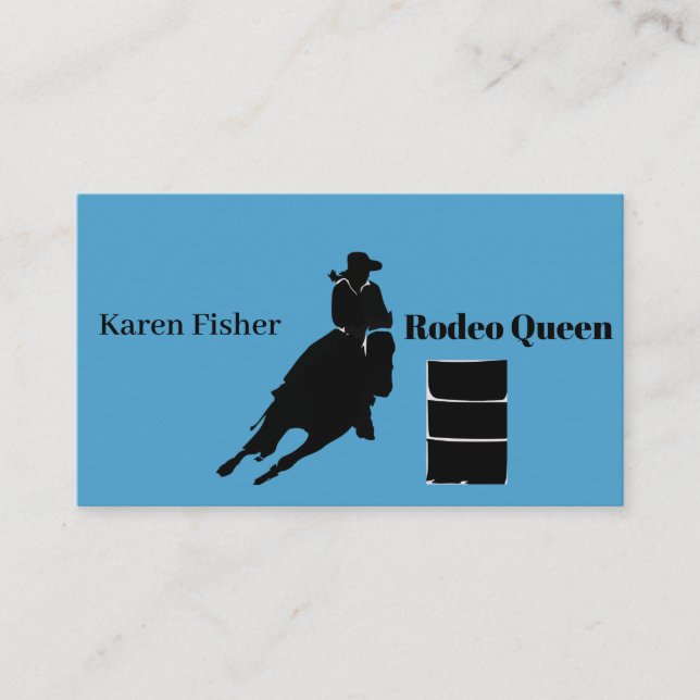 Barrel Racer  Business Card (Front)