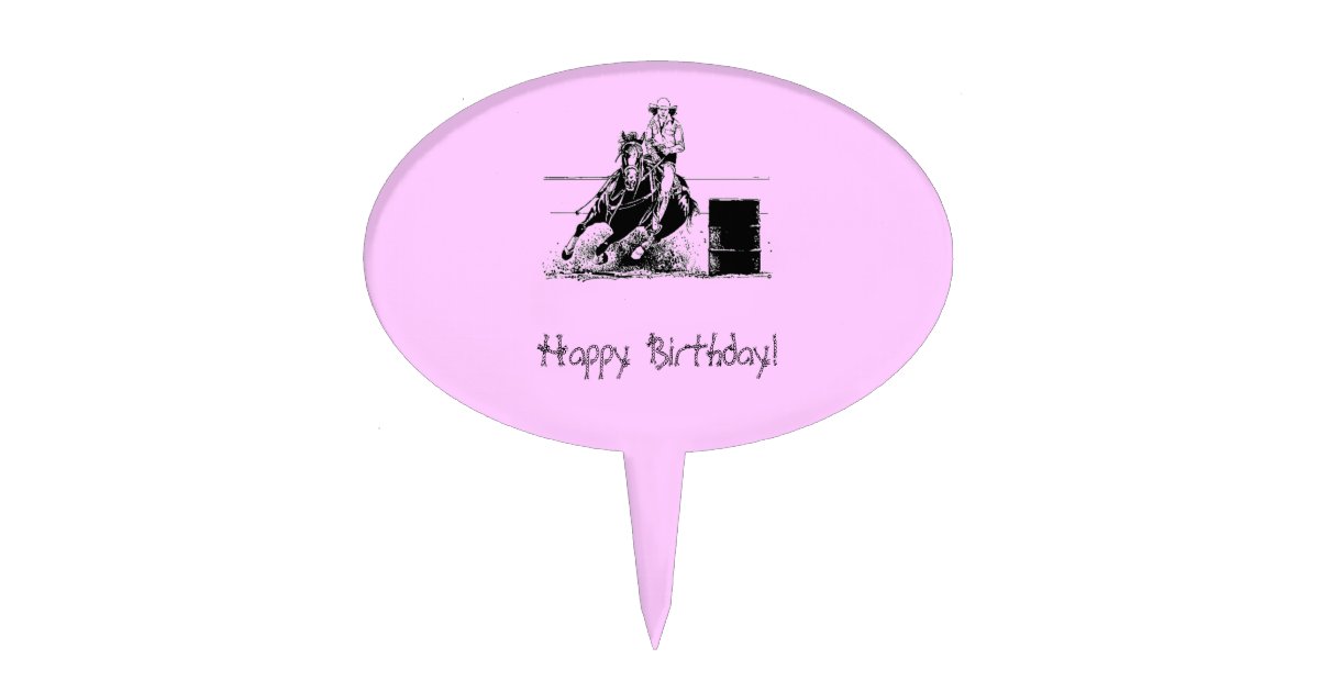 Barrel Racer Cake Barrel Racer & Cowgirl Cake Topper | Zazzle