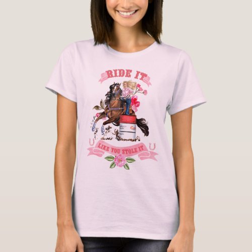 Barrel Racer Cowgirl Graphic Tee