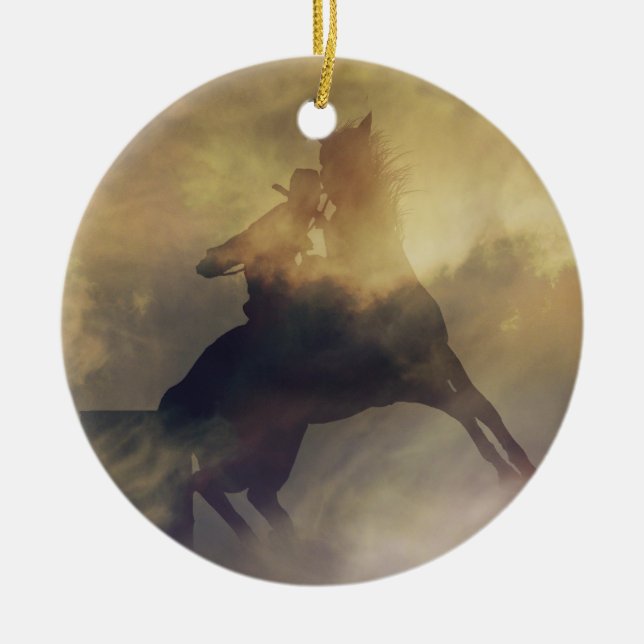 Barrel Racer Gift Ornament (Front)