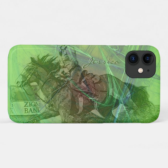 Barrel Racer II (green swirl) Case-Mate iPhone Case (Back (Horizontal))