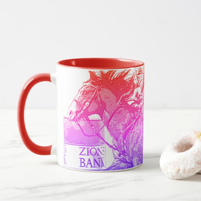 Barrel Racer II (rainbow) Mug (With Donut)
