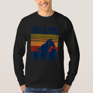 Barrel Racer Just A Girl Who Loves Barrel Racing V T-Shirt