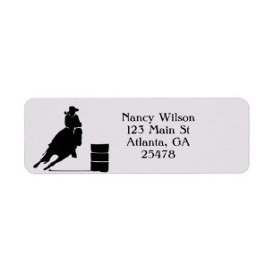 Barrel racer label