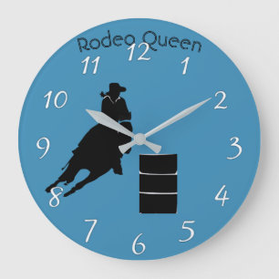 Barrel Racer  Large Clock