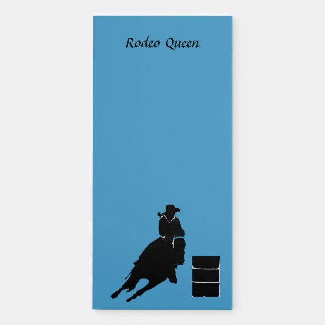 Barrel racer  magnetic notepad (Front)